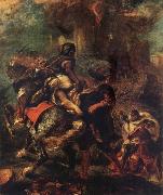 Ferdinand Victor Eugene Delacroix The Rap of Rebecca oil painting picture wholesale